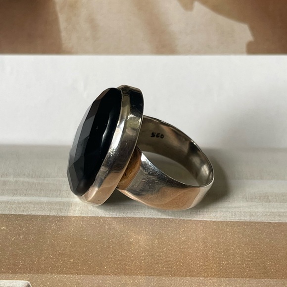 925 Sterling Silver Black Onyx Unisexual! Statement Ring!🖤🖤 - Picture 13 of 13